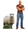 Life-size cardboard standee of a Sheep with model.