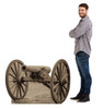 Life-size cardboard standee of a Civil War Cannon with model.