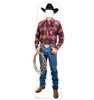 Life-size cardboard standee of a Cowboy with Rope Standin.