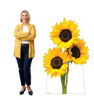 Life-size cardboard standee of a Sunflowers with model.