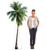 Life-size cardboard standee of a Tropical Palm Tree with model.