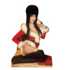 Life-size cardboard standee of Elvira Christmas Sitting.