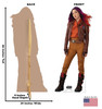 Life-size cardboard standee of Sabine Wren with back and front dimensions.