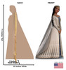 Life-size cardboard standee of Queen Amaya with back and front dimensions.