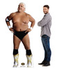 Life-size cardboard standee of Dusty Rhodes with model.