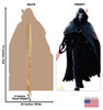 Life-size cardboard standee of The Inquisitor with back and front dimensions.