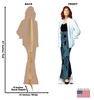 Life-size cardboard standee of Delia Deetz with back and front dimensions.