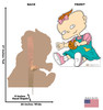 Life-size cardboard standee of Lil with back and front dimensions.
