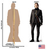Life-size Cardboard standee of Vel Sartha with back and front dimensions.