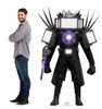 Life-size Cardboard standee of Titan TV Man (Skibidi Toilet) with model.