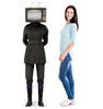 Life-size Cardboard standee of TV Woman (Skibidi Toilet) with model.