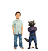 Life-size Cardboard standee of Rocket Raccoon with model.