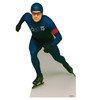 Life-size Cardboard standee of an Olympic Speed Skater.