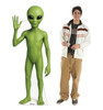 Life-size Cardboard standee of a Friendly Alien with model.