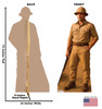 Life-size Cardboard standee of a Hunter African Safari with back and front dimensions.
