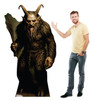 Life-size Cardboard standee of Krampus with model.