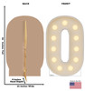 Life-size Cardboard standee of Marquee 0 with back and front dimensions.