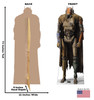 Life-size Cardboard standee of B-1 Series Mercenary Sentry Droid™ with back and front dimensions.