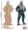Life-size Cardboard standee of Zeb Orrelios (New Republic Pilot)™ with back and front dimensions.