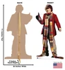 Life-size Cardboard standee of the Fourth Doctor Who with back and front dimensions.
