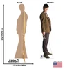 Life-size Cardboard standee of the Eleventh Doctor Who with back and front dimensions.