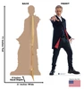 Life-size Cardboard standee of the Twelfth Doctor Who with back and front dimensions.