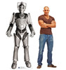 Life-size Cardboard standee of Cybus Cyberman with model.