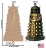 Life-size Cardboard standee of Time Wars Dalek with back and front dimensions.