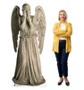 Life-size Cardboard standee of the Weeping Angel with model.
