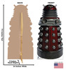 Life-size Cardboard standee of the New Paradigm Dalek Drone with back and front dimensions.