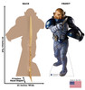 Life-size Cardboard standee of Sontaran with back and front dimensions.