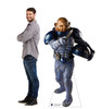 Life-size Cardboard standee of Sontaran with model.