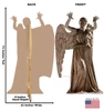 Life-size Cardboard standee of Screaming Angel with back and front dimensions.