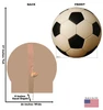 Life-size Cardboard standee of a Soccer Ball with back and front dimensions.