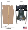 Life-size Cardboard standee of Liberty Bell 250th Anniversary with back and front dimensions.