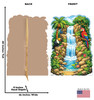 Rainforest Jungle Waterfall (Vacation Bible School) with back and front dimensions.