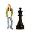 Life-size cardboard standee of Chess King Black with model.
