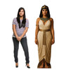 Life-size cardboard standee of Cleopatra with model.