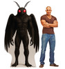 Life-size cardboard standee of Mothman with model.