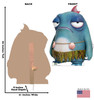 Life-size cardboard standee of Phillips with back and front dimensions.