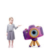 Life-size cardboard standee of Snappy with model.