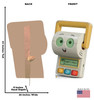Life-size cardboard standee of Smarty Pants with back and front dimensions.