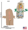 Life-size cardboard standee of Karen Beverly with back and front dimensions.