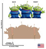 Life-size cardboard standee of Aliens with back and front dimensions.
