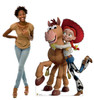 Life-size cardboard standee of Jesse & Bullseye with model.