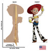 Life-size cardboard standee of Jesse with back and front dimensions.