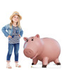 Life-size cardboard standee of Hamm with model.