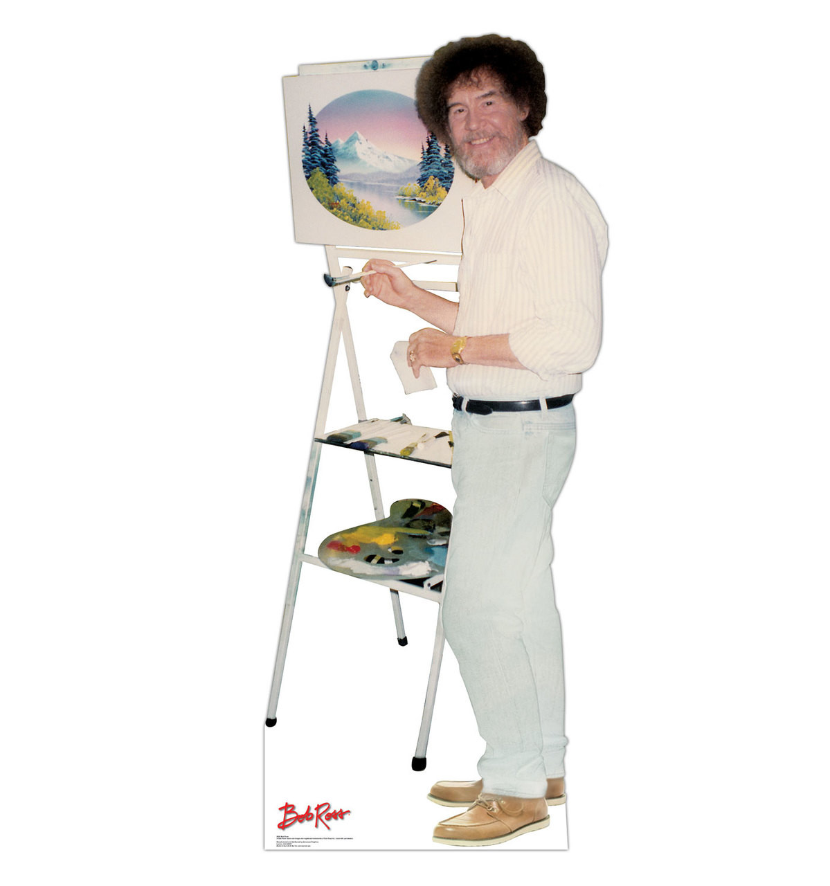 Lifesize Bob Ross Talking Cardboard Cutout