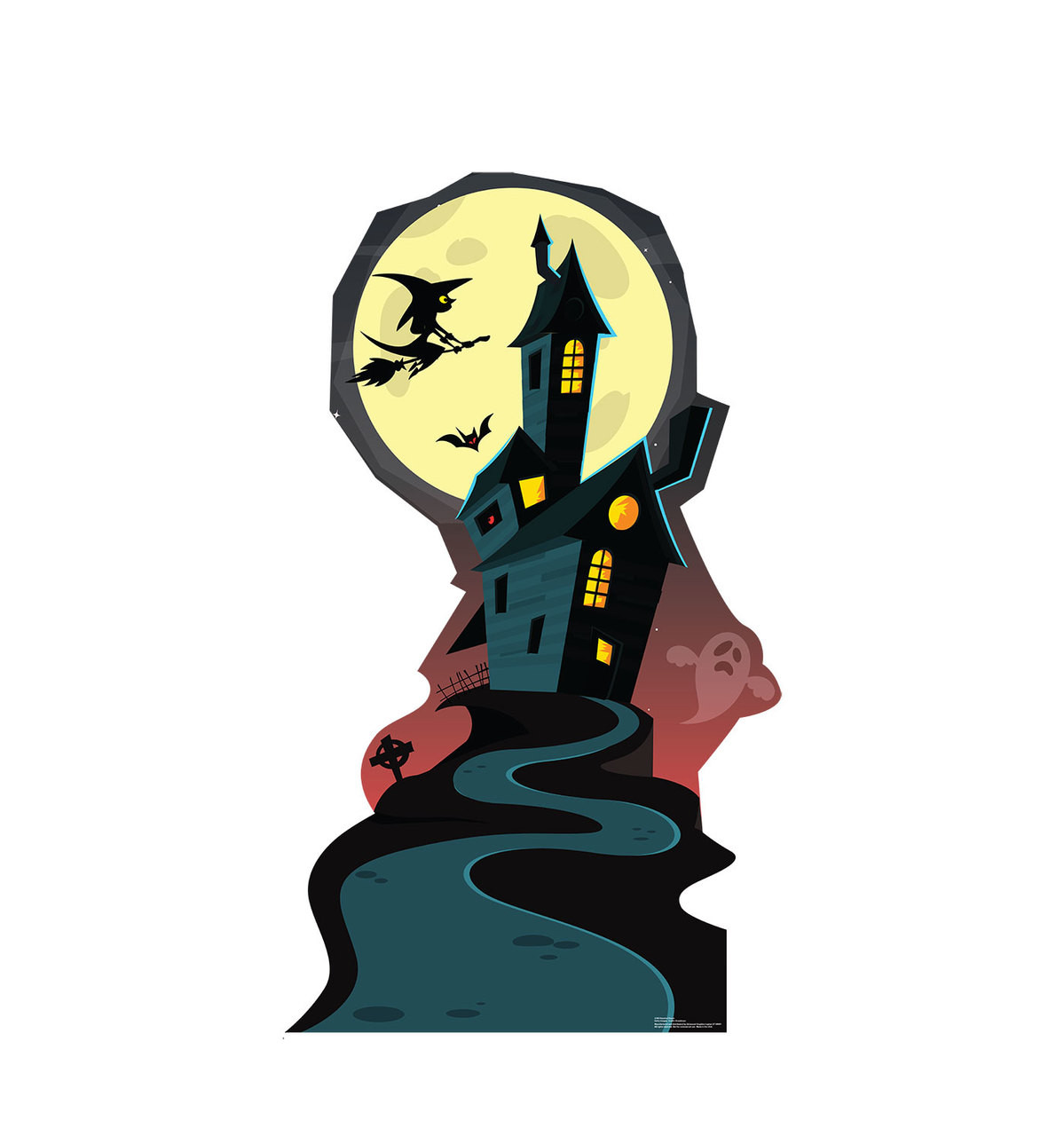 Lifesize Halloween Haunted House Cardboard Cutout