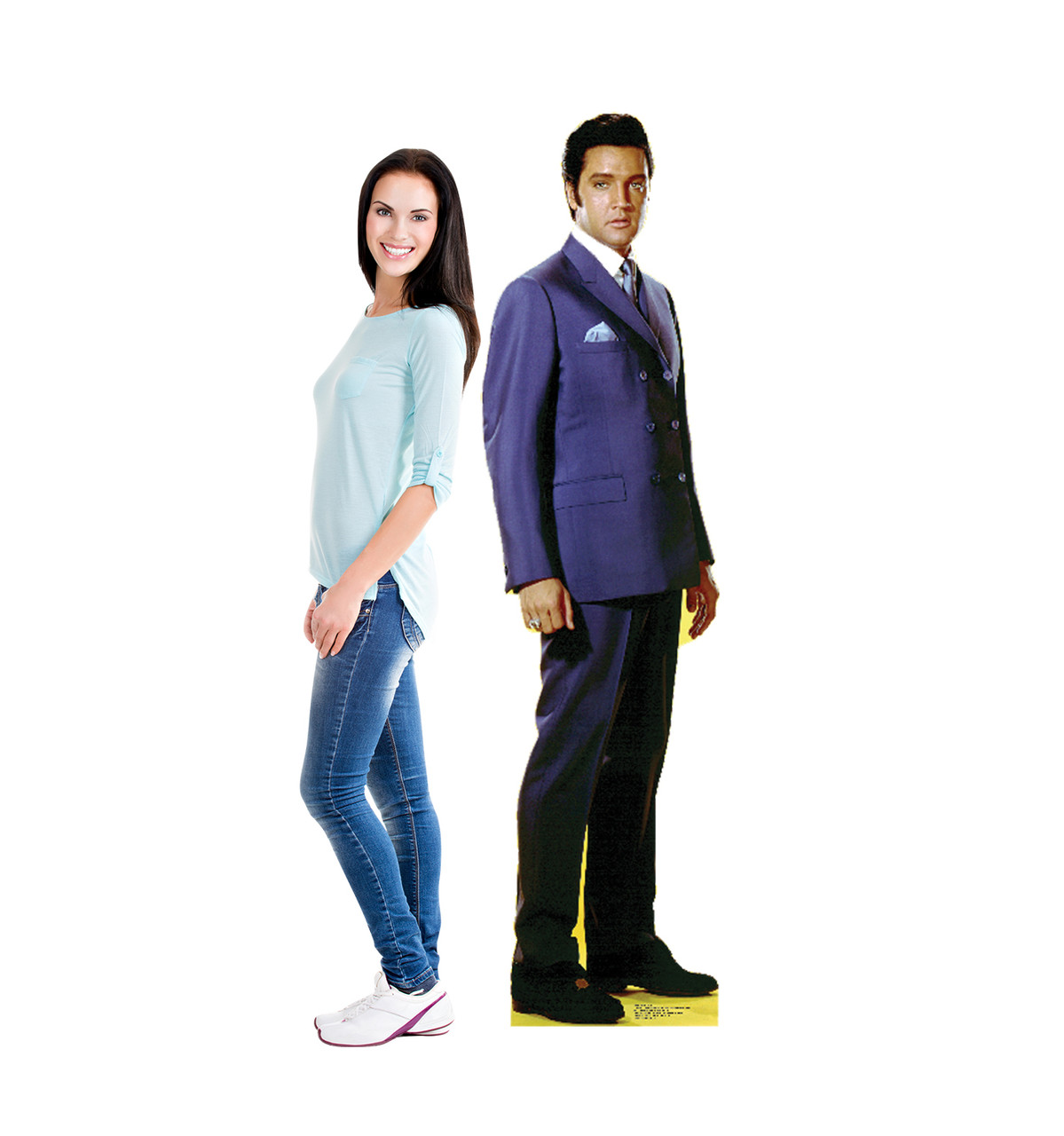 Life-size Elvis Blue Jacket Cardboard Cutout